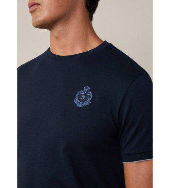 Hackett London T-shirt com logtipo Heritage azul-marinho