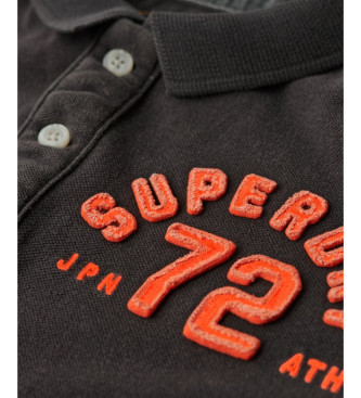 Superdry Polo nera atletica vintage