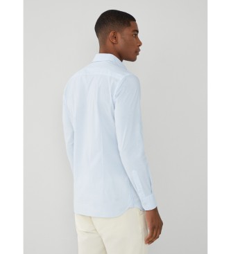 Hackett London Essential Stretch Pop Overhemd blauw