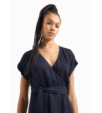 Armani Exchange Vestido midi azul-marinho