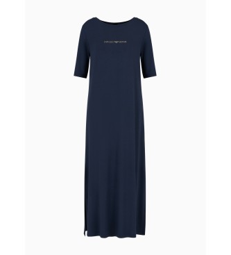 Emporio Armani Beach dress with navy micro straps