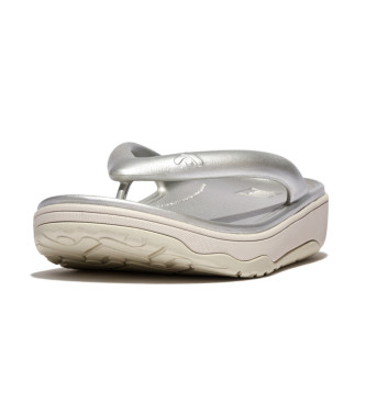 Fitflop Relief Metallic Erholung Silber Flip Flops