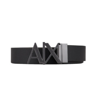 Armani Exchange Schwarzer Ledergrtel