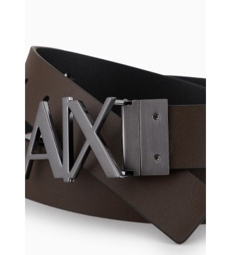 Armani Exchange Cinturn de piel negro