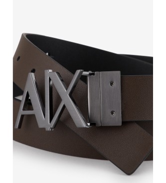 Armani Exchange Black leather belt