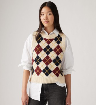 Levi's Collegiate Argyle Vest  beige