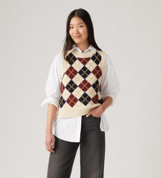 Levi's Collegiate Argyle Vest  beige