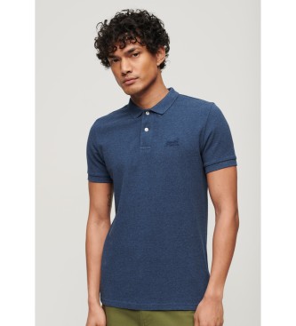 Superdry Polo classique en piqu marine