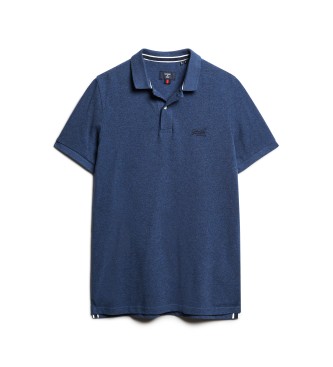 Superdry Polo classica in piqu blu scuro