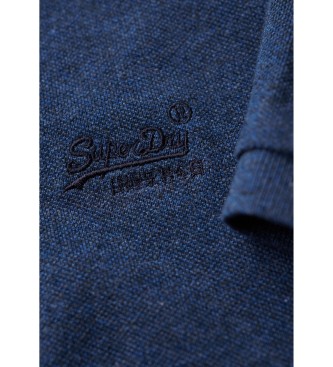 Superdry Polo classique en piqu marine