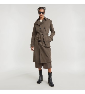 G-Star Trench Coat brun gabardine