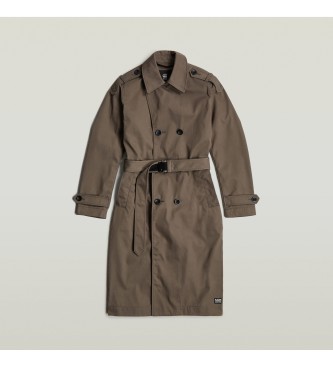 G-Star Trench Coat brun gabardine