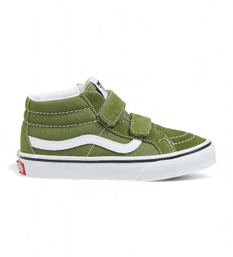 Vans Sk8-Mid Reissue green leather trainers