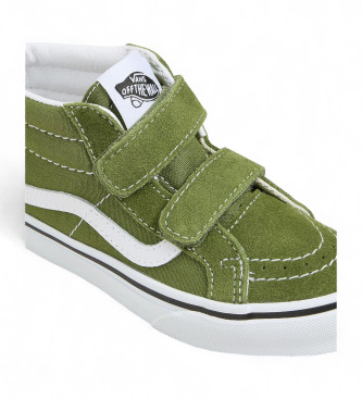 Vans Sk8-Mid Reissue tnis em pele verde