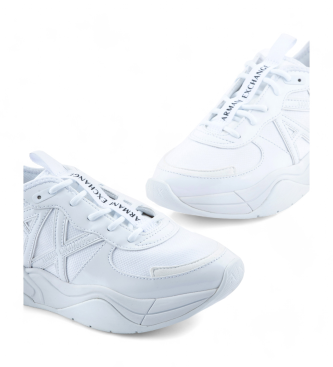 Armani Exchange Sneakers med snrning vita