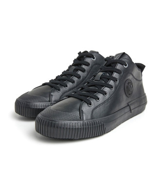 Pepe Jeans Industry Rec Leren Sneakers zwart