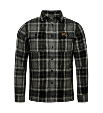 Superdry Miller uld overshirt sort