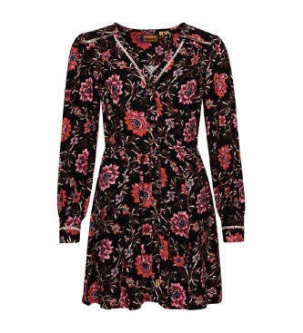 Superdry Printed tea mini dress with black V-neckline