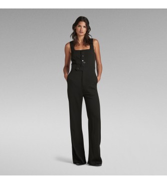 G-Star Jumpsuit Hohe Taille Sprung schwarz