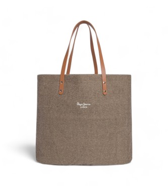 Pepe Jeans Yennifer brown tote bag