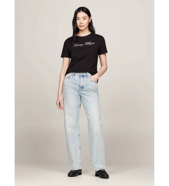 Tommy Hilfiger T-shirt com logtipo preto