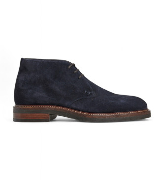 Hackett London Botines de Piel Egmont Safari marino