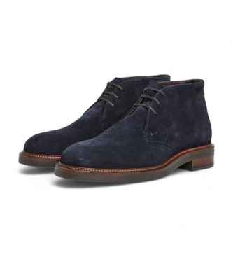 Hackett London Botines de Piel Egmont Safari marino