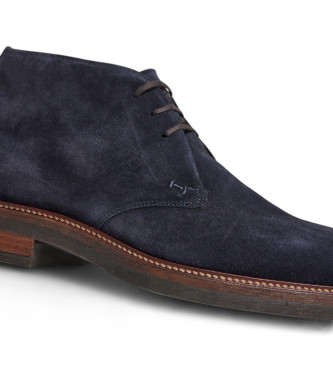 Hackett London Stivaletti Egmont Safari in pelle blu scuro