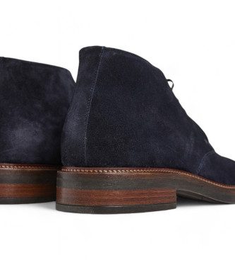 Hackett London Egmont Safari Lederstiefeletten navy