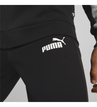 Puma Fato de treino Essential Colorblock preto, cinzento