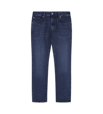 Hackett London Jeans Powerflex Dk Rinse niebieski