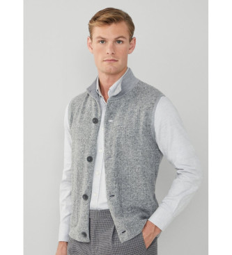 Hackett London Gilet en laine grise