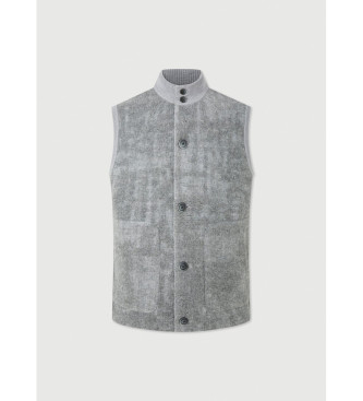 Hackett London Gilet in lana grigia