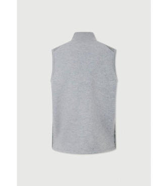 Hackett London Grijs wollen vest