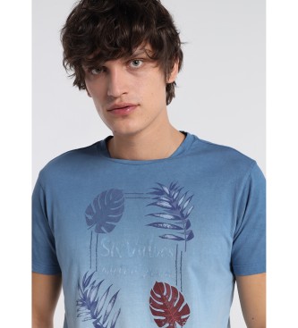 Six Valves Deep Dye Water T-shirt modra