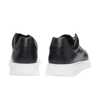 BOSS Zapatillas de Piel Bulton negro