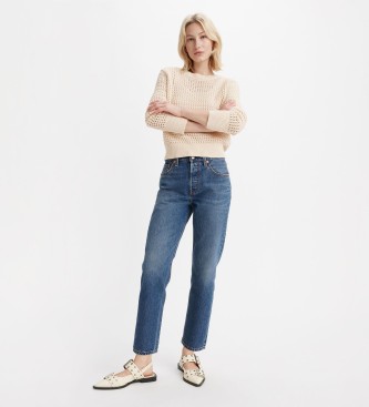 Levi's 501 Jeans blu ritagliati leggeri originali