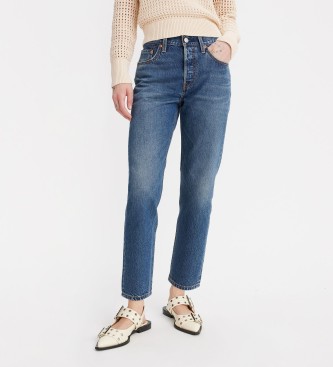 Levi's 501 Jeans blu ritagliati leggeri originali