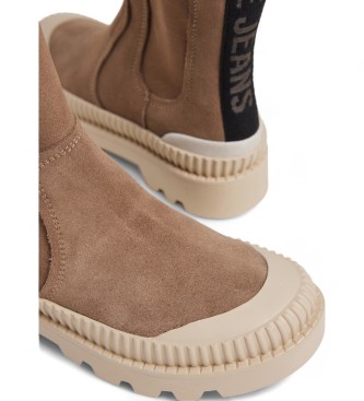 Pepe Jeans Botins Ascot High em pele castanho