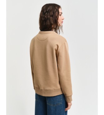 Gant Shield sweatshirt med rund hals beige