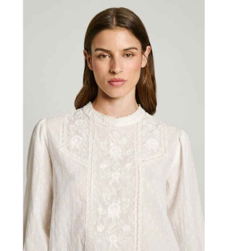 Pepe Jeans Blouse sleutelbloem wit