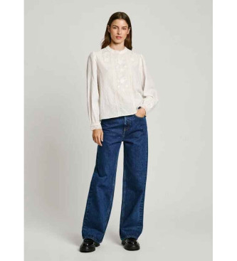 Pepe Jeans Blouse sleutelbloem wit