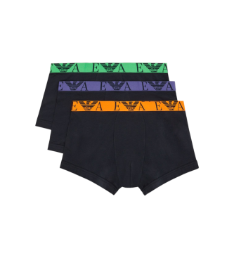 Emporio Armani Pack 3 Cales boxer em azul-marinho