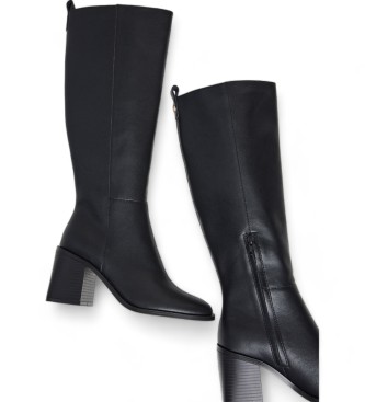 Pepe Jeans Twiggy Basic Lederstiefel schwarz