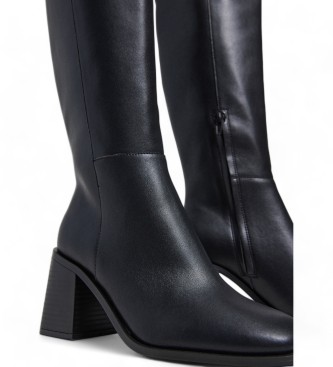 Pepe Jeans Twiggy Basic black leather boots