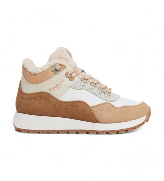 Pepe Jeans Sneaker Dean Curve in pelle beige