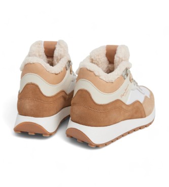 Pepe Jeans Sneaker Dean Curve in pelle beige