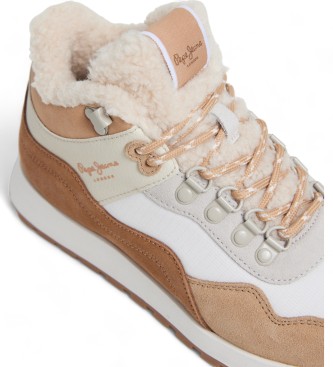 Pepe Jeans Sneaker Dean Curve in pelle beige