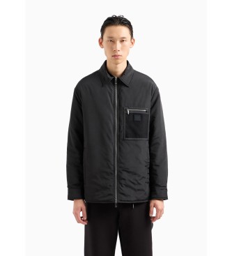 Armani Exchange Black Caban coat