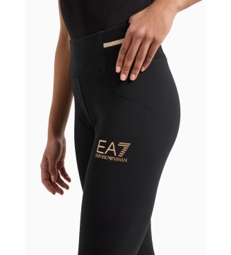 EA7 Trainingshose Core Lady aus Stretch-Baumwolle schwarz